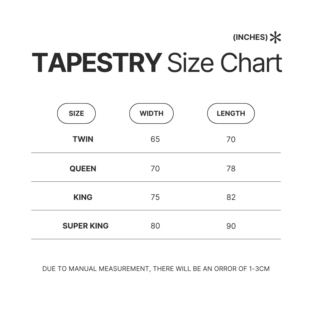 Product size chart